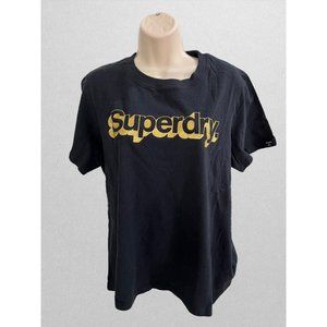 Superdry Vintage Black & Gold Metallic Tee (NWT)